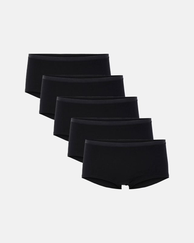 Bio-Baumwolle, Hipster Slip, 5-Pack, Schwarz -Decoy