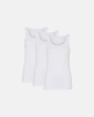 Bio-Baumwolle, Unterhemd breiter Träger, 3-Pack, Weiß -Decoy