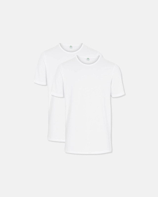 Bio-Baumwolle, T-Shirt, 2-pack, Weiß