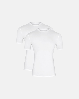 T-shirt 2-pack, Bio-Baumwolle, Weiß