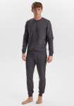 Recycelte polyester, Sweatshirt, Grau melange