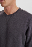 Recycelte polyester, Sweatshirt, Grau melange -Claudio