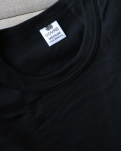 Bio-Baumwolle, Langärmelig T-Shirt "Rib", Schwarz -Dovre