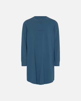 Bambus, Nachthemd langarm, Blau