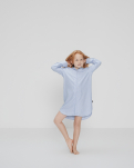 Bambus, Hemdkleid, Blau gestreift -JBS of Denmark Kids