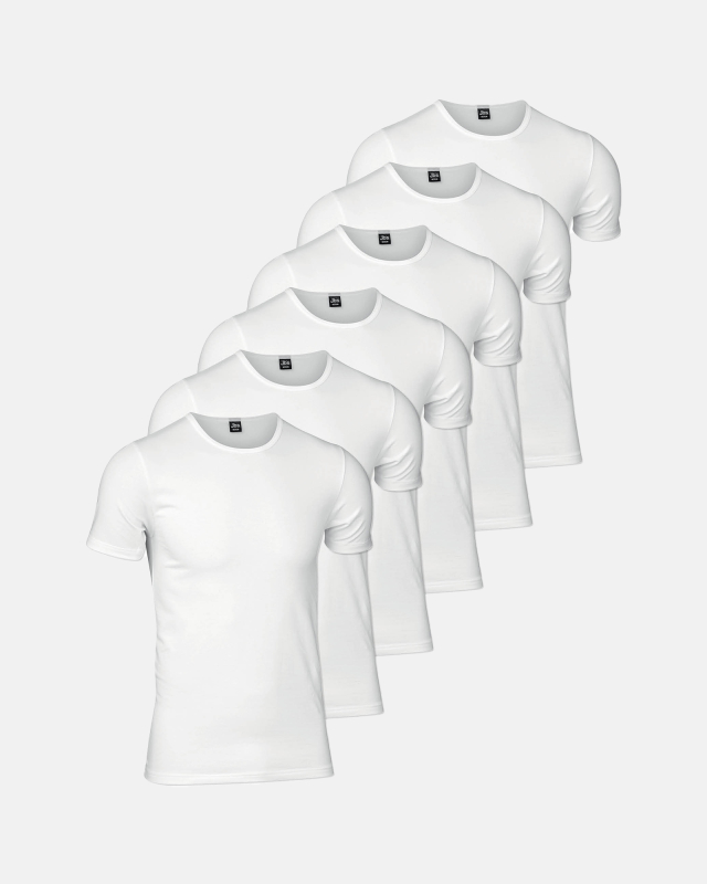 Bio-Baumwolle, Unterhemd, 6-pack, Weiß