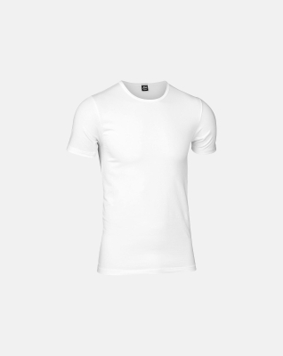 Bio-Baumwolle, Unterhemd mit Rundhalsausschnitt, 6-pack, Weiß -JBS