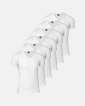 Bio-Baumwolle, Unterhemd mit V-Ausschnitt, 6-pack, Weiß - JBS