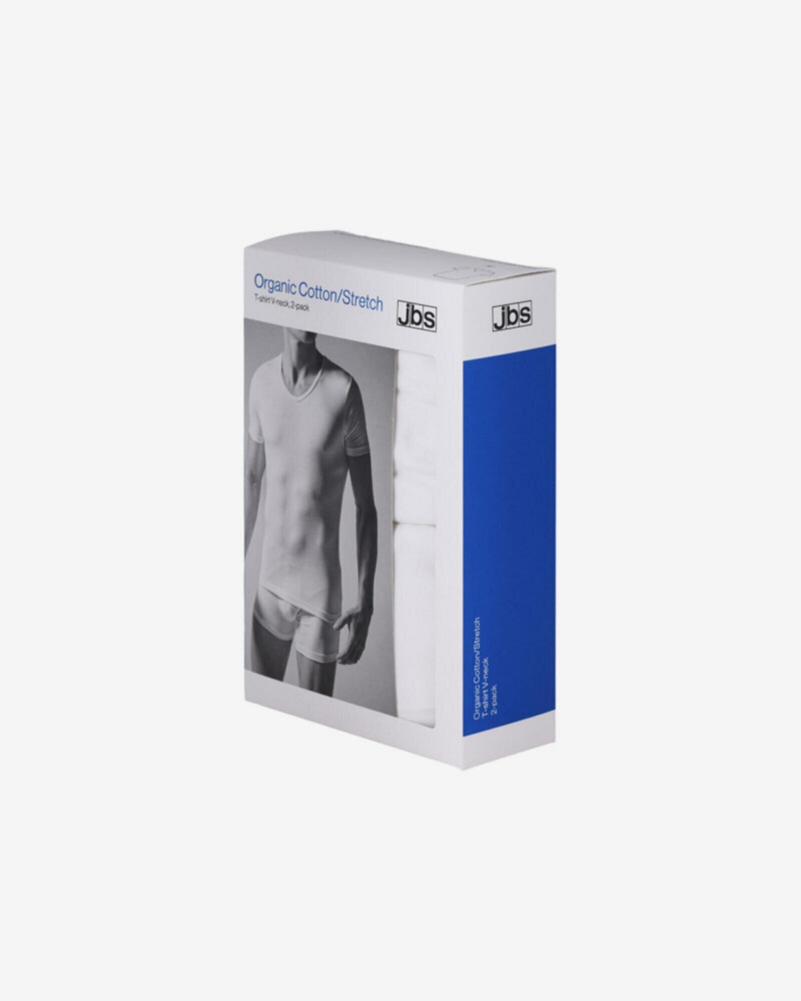 Bio-Baumwolle, Unterhemd mit V-Ausschnitt, 6-pack, Weiß -JBS Bio-Baumwolle, Unterhemd mit V-Ausschnitt, 6-pack, Weiß -JBS