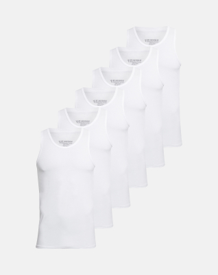 Bambusviskose, Unterhemd, 6-pack, Weiß