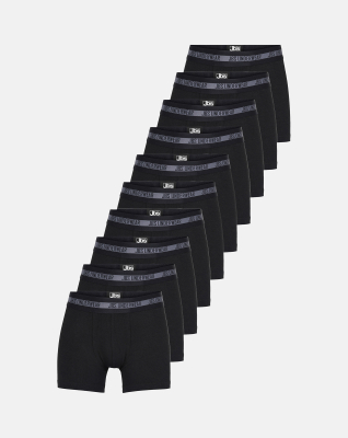Bambusviskose, Unterhosen, 10-pack, Schwarz - Junge