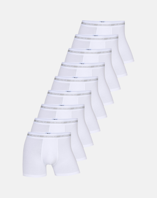 Bambusviskose, Unterhosen, 9-Pack, Weiß -JBS