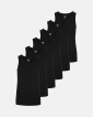 Bambusviskose, Unterhemd, 6-Pack, schwarz - Junge -JBS