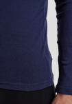 Langarmshirt m. Knöpfen 2-pack, Bio-Baumwolle, Marine