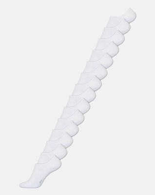 Strümpfe "no-show" 14-Pack, Bambusviskose, Weiß