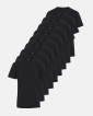 T-Shirt 9-Pack | Bio-Baumwolle | Schwarz - Claudio