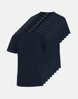T-Shirt 9-Pack, Bio-Baumwolle, Marine