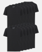 Bio-Baumwolle, T-Shirt, 12-pack, Schwarz, Jungen - Claudio