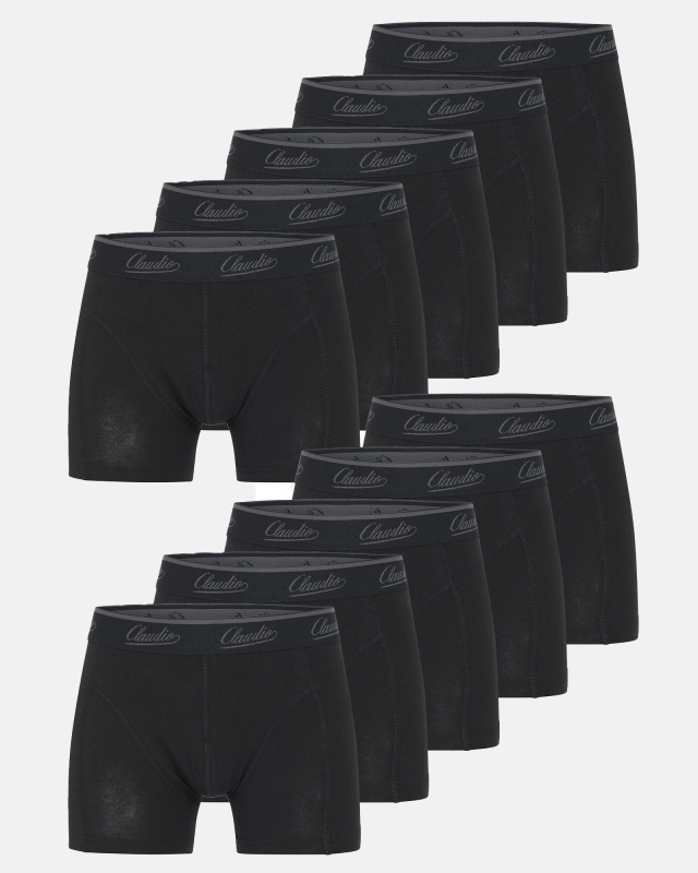 Bio-Baumwolle, Boxershorts, 10-pack, Schwarz, Jungen