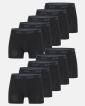 Bio-Baumwolle, Boxershorts, 10-pack, Schwarz, Jungen - Claudio