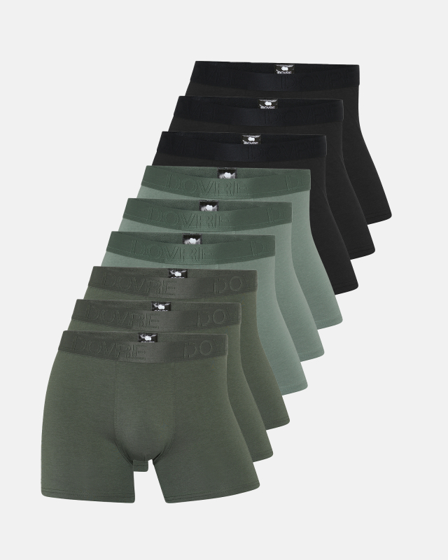 Bambus, Boxershorts, 9-Pack, Grün 905 -Dovre