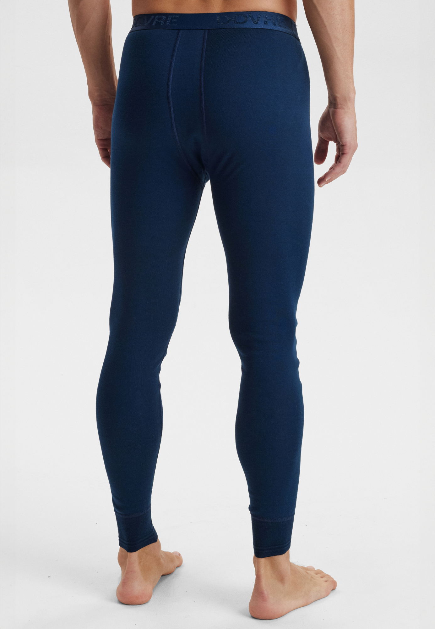 2-pack Bio-Baumwolle, Lange Unterhosen "Rib", Blau -Dovre 2-pack Bio-Baumwolle, Lange Unterhosen "Rib", Blau -Dovre