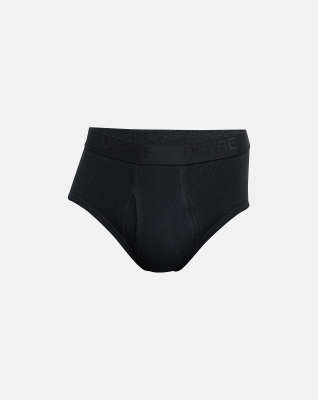 Slips m. Eingriff 5-pack, Bio-Baumwolle, Schwarz
