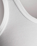 4-pack Bio-Baumwolle, Unterhemd "Rib", Weiß -Dovre