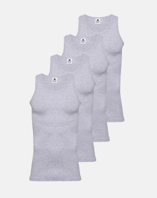 Tanktop 4-pack, Bio-Baumwolle, Grau