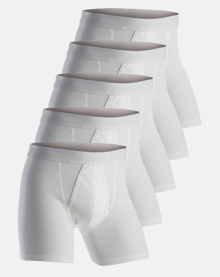 Tights m. Eingriff 5-pack, Bio-Baumwolle, Weiß