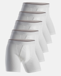 Tights m. Eingriff 5-pack, Bio-Baumwolle, Weiß