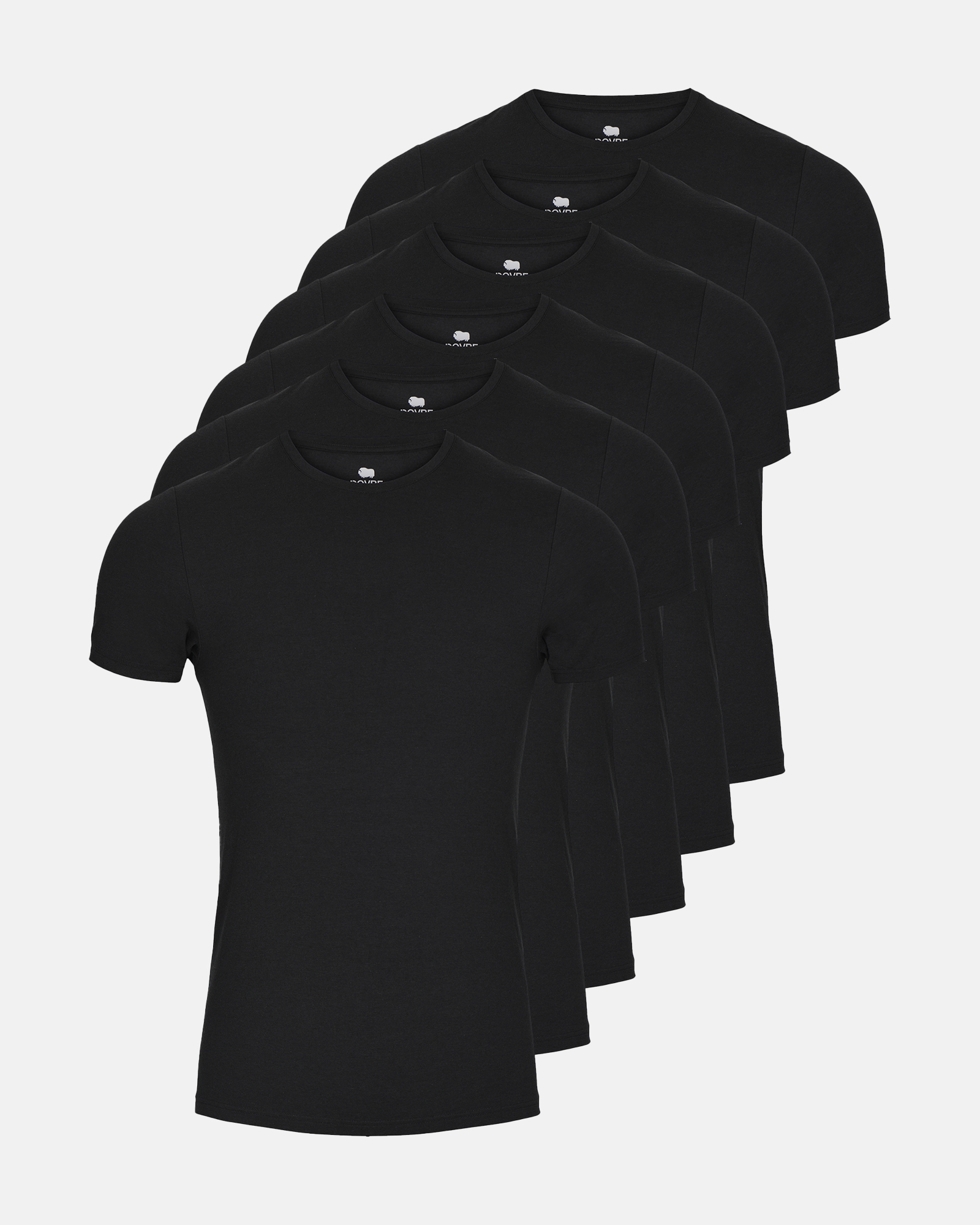 Bambus, Unterhemd mit Rundhalsausschnitt, 6-pack, Schwarz -Dovre Bambus, Unterhemd mit Rundhalsausschnitt, 6-pack, Schwarz -Dovre