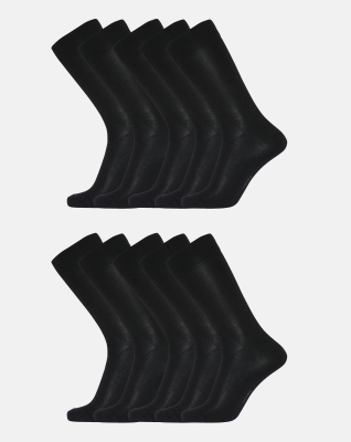 Socken 10-pack, Bio-Wolle, Schwarz
