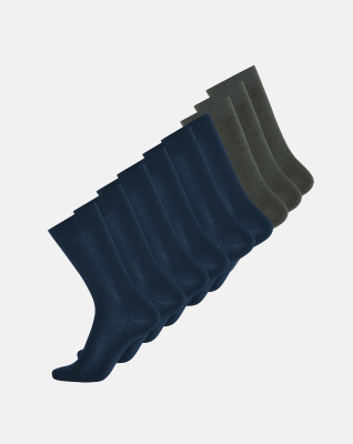Socken 9-Pack, Bio-Wolle, Mehrfarbig