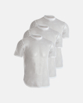 3-pack Bio-Baumwolle, Mesh t-shirt, Weiß -Dovre