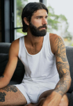 Tanktop 3-pak, Bio-Baumwolle, Weiß