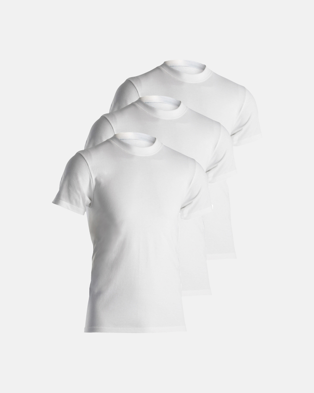 T-Shirt 3-pack, Bio-Baumwolle, Weiß
