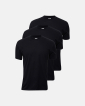 3-pack Bio-Baumwolle, T-Shirt Rundhals "Jersey", Schwarz - Dovre