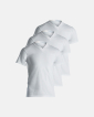 3-pack Bio-Baumwolle, T-Shirt V-neck "Jersey", Weiß - Dovre