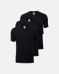 3-pack Bio-Baumwolle, T-Shirt V-neck "Jersey", Schwarz -Dovre