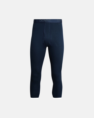 3-pack Bio-Baumwolle, 3/4 lange Unterhosen "Rib", Blau