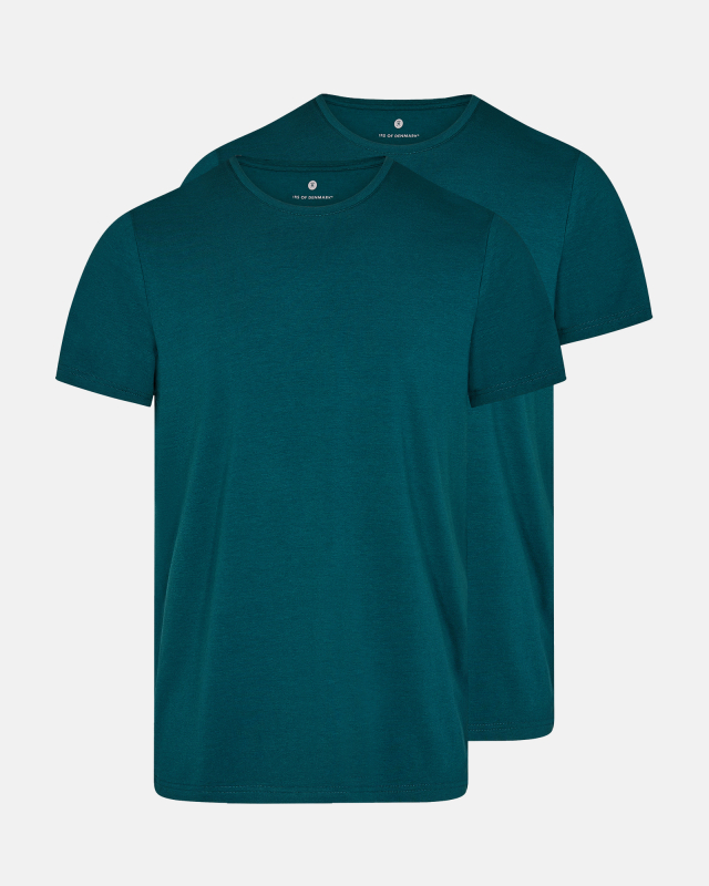 T-Shirt Rundhalsausschnitt 2-pack, Bambusviskose, Grün