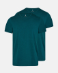 T-Shirt Rundhalsausschnitt 2-pack | Bambusviskose | Grün - JBS of Denmark Men