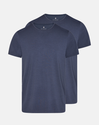 T-Shirt Rundhalsausschnitt 2-pack, Bambusviskose, Grau