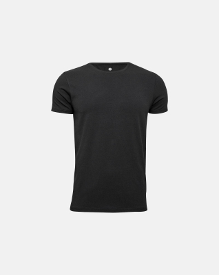 T-Shirt Rundhalsausschnitt 2-pack, Bambusviskose, Schwarz