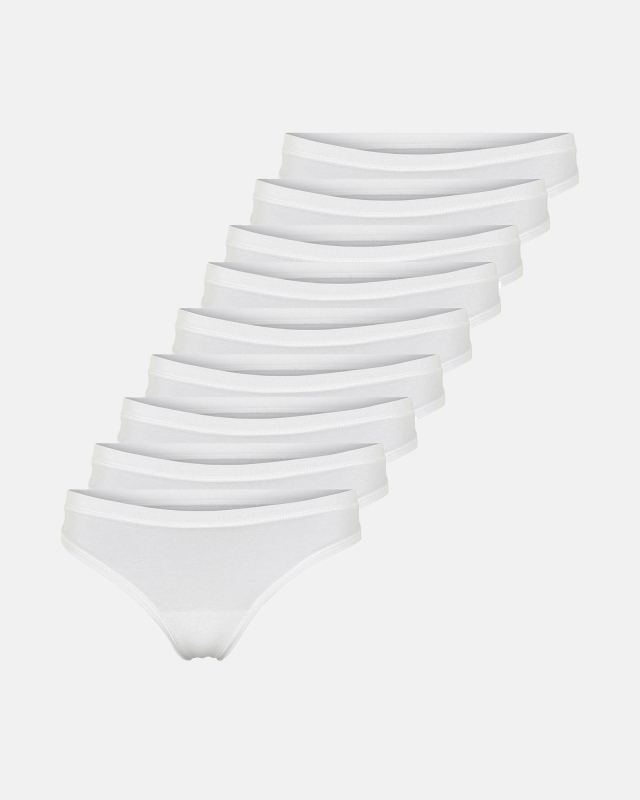 Bambus, String Tanga, 9-Pack, Weiß -JBS of Denmark Women