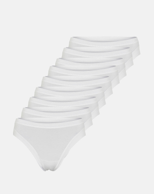 Bambus, Tai Slips, 9-Pack, Weiß -JBS of Denmark Women