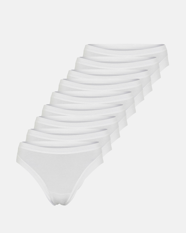 Bambus, Tai Slips, 9-Pack, Weiß -JBS of Denmark Women