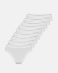 Bambus, Tai Slips, 9-Pack, Weiß -JBS of Denmark Women