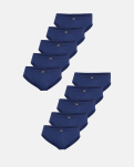 Mini slip 10-pack, Bio-Baumwolle, Marine